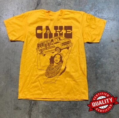 Rare CAKE Band Poster Tour Collection Gift For Fan S to 5XL T-shirt (Gold) - Image 1 of 3