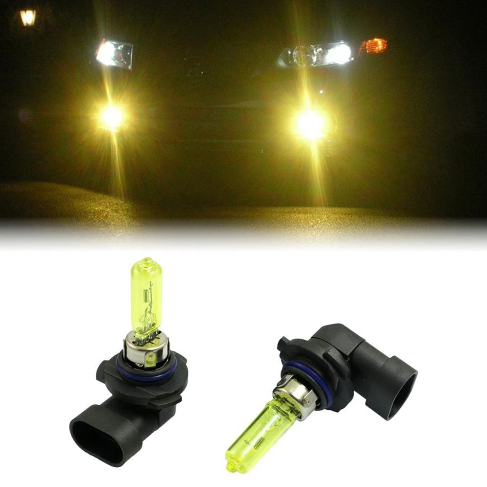 YELLOW XENON HB3 HEADLIGHT HIGH BEAM BULBS TO FIT Mitsubishi Lancer Sportback MO - Image 1 of 1