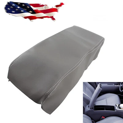 Cubierta de cuero para reposabrazos con tapa de consola central para Toyota Prius 2004-2009 gris oscuro Foto 1 de 4