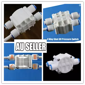 4 Way 1/4 Port Auto Shut Off Valve For RO Reverse Osmosis Water Filter System - Picture 1 of 12
