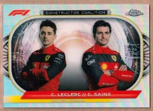 2022 Topps Chrome Formula 1 Constructors Coalition Carlos Sainz/Charles Leclerc - Photo 1 sur 2