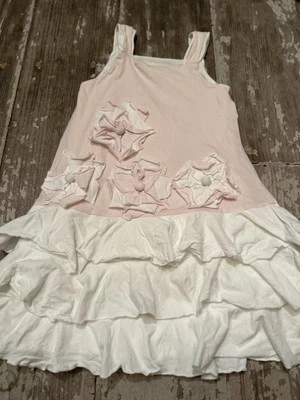 Vestido Isabella & Chloe Sin Mangas Rosa Crema En Niveles Niñas 6 Foto 1 de 4