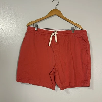 Pantalones Cortos J.Crew Adulto Talla XL Rojo Cintura Elástica Cordón tiro medio Hombres Vacaciones Foto 1 de 4