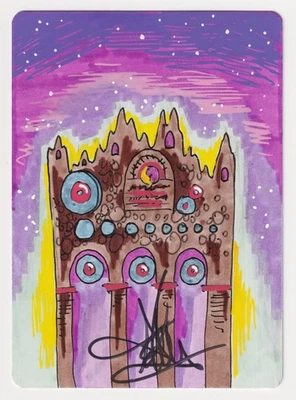 Painted Signed Stone Calendar Proof Sketch LP The Dark Artist Amy Weber MTG AP! - Image 1 of 2