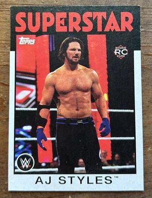 Tarjeta AJ Styles 2016 Topps WWE Heritage #1 Wrestling Superstar Foto 1 de 2