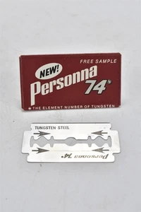 Vintage LOT of 10 NEW PERSONNA 74 TUNGSTEN FREE SAMPLE RAZOR BLADES #08009 - Picture 1 of 3