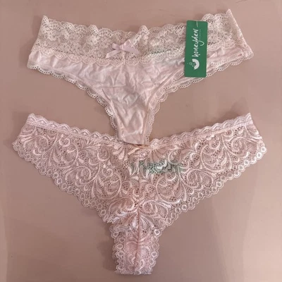 NEW with Tag Honeydew Underwear 2 Pack Pink Lace Thong Women’s S - Image 1 of 3