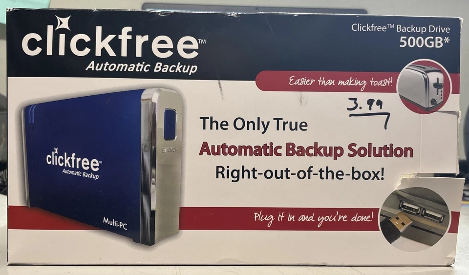 Automatic PC Backup Clickfree HD535 500GB External 7200RPM (535-1003-100) HDD - Image 1 of 1