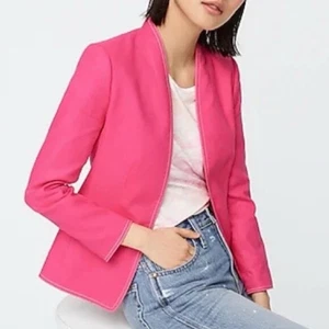 J.Crew Ausgehblazer aus Stretch Leinen Rosa Damen Gr. 2 Neu mit Etikett Büro Wochenende - Bild 1 von 10