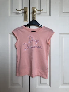 Gap Kids Coral Pink With Floral Design ‘Day Dreamer’ Girls Tshirt 10-11 Years - Picture 1 of 4