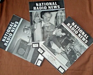 Lot of 3 National Radio News Vtg 1942 Vol 10 Numbers 1 2 3 - Picture 1 of 2