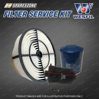 Wesfil Oil Air Fuel Filter Service Kit for Lexus LS400 UCF10R 4.0L V8 04/90-1994 - image 1 of 2