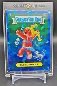 ULTRA VIOLET BLUE CRACKED ICE REFRACTOR WITH CASE GARBAGE PAIL KIDS - Picture 1 of 5