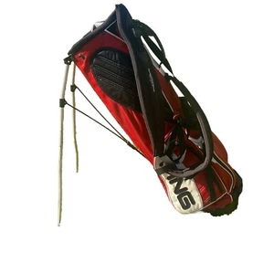 Ping 4 Under Golf Stand Bag 4 Way Divider Red White Black Dual Straps - Picture 1 of 8