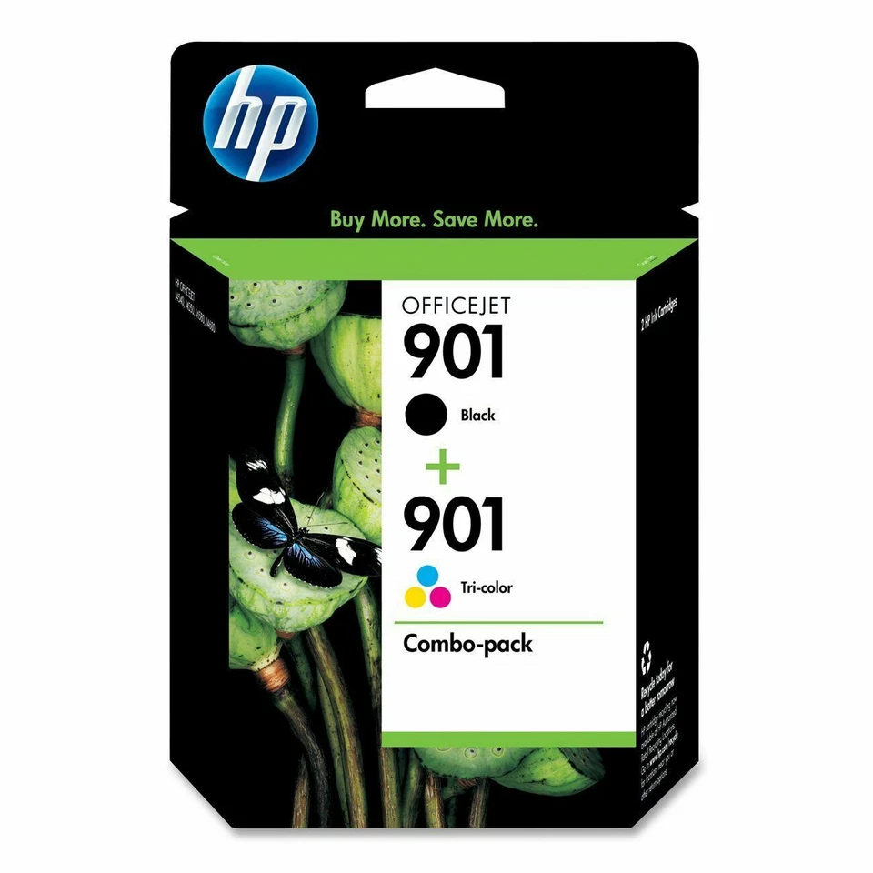 HP 901 Black and Tri-color Ink Cartridges  (CN069FN) New Unopened Exp 05/2014 - Image 1 of 1