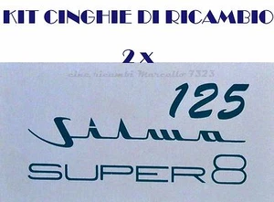 KIT CINGHIE DI RICAMBIO 2 x PROIETTORE S.8 mm SILMA 125 (motore/trascinamento) - Foto 1 di 1