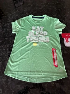 NWT Eat Sleep Tennis Training Shirt Girl's Small Fits Size 7 - Picture 1 of 4