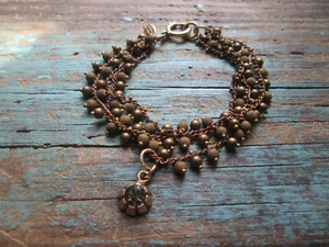 CATHERINE POPESCO FRANCE Chain Bracelet Gold Tone 3-Strand - Picture 1 of 6