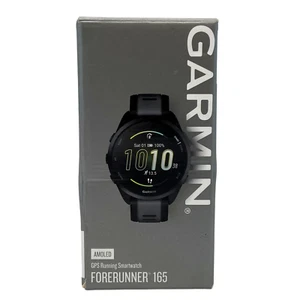 Garmin Forerunner 165 Running Smartwatch Colorful Amoled Display Training Black - Picture 1 of 8