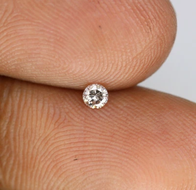0.12 CT Light Brown Diamond | Round Brilliant Cut Stone for Engagement Ring - Image 1 of 4