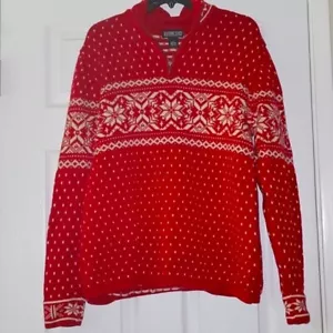 Lands End Decorated Sweater Unisex Size M - Picture 1 of 5