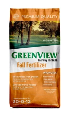 Fertilizante para césped GreenView fórmula de calle cultivo de raíces 45 lb 15000 pies cuadrados (30-0-12) Foto 1 de 2