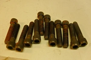 qty 12 - Tornillos de tapa de cabeza de zócalo-3/8-24 x 1-3/4 aleación negra - Imagen 1 de 4