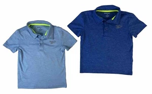 2 Reebok Polo Collared Shirt 4T Royal & Light Blue - Picture 1 of 14