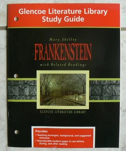 Glencoe Literature Library Study Guide FRANKENSTEIN,Mary Shelley workbook gr.12 - Picture 1 of 2