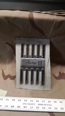 (2) 1966 Plymouth Fury III Fender Badges OEM - Image 1 of 4