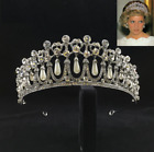 Princess Diana Crown Cambridge lover knot diadem Quinceanera bridal silver pearl