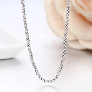 Solid 925 Sterling Silver Men Women Balinese Popcorn Coreana Chain Necklace Bali - Picture 1 of 5