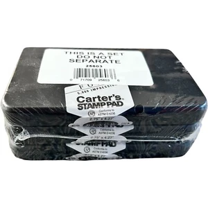 Almohadilla de estampillas Carter's paquete de 3 almohadillas de tinta negra almohadillas de goma espuma ecológica - Imagen 1 de 4