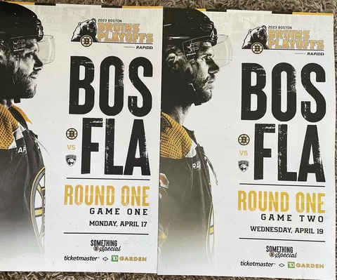 2023 Boston Bruins Stanley Cup Playoffs Poster Round 1-4. Florida Panthers Cover