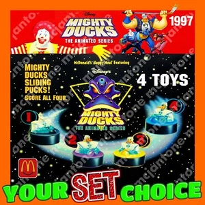 SET 4 McDonald's 1997 MIGHTY ENCKS PUCKS Disney EISHOCKEY Entenpuck IHRE WAHL - Bild 1 von 5