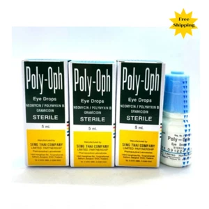 POLY-OPH Pet Eye Drops Sterile Promotes Eye Clarity Rabbit Dog Cat Veterinary x3 - Picture 1 of 11