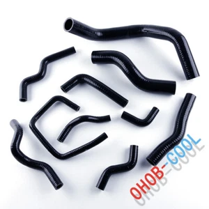 Manguera de radiador de silicona negra para Nissan Silvia 180SX 200SX RPS13 S14 S15 SR20DET - Imagen 1 de 21