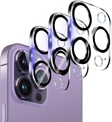 3x Protector De Lente Camara Para iPhone 14 Pro Max Vidrio Templado Protectora