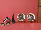 Value LOT Dollhouse Miniature Far East collector plates figurines sandals 1:12