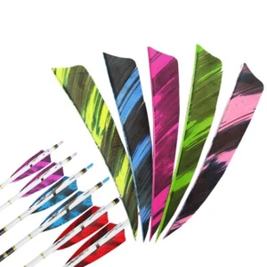 4 Zoll Pfeilfedern Naturfedern Pfeil Federn Befiederung Schild Bogenschießen DIY - Picture 1 of 29