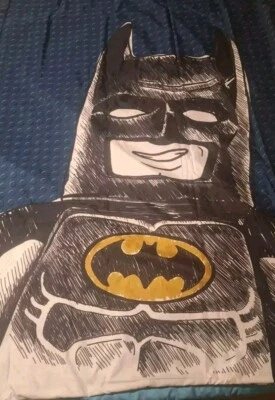 Lego Sketchy Batman Fabric, Comforter Cover Shell Reversible twin Bed Boys Girls - Image 1 of 4