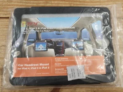 Car Headrest Mount Holder for IPad 4, 3, 2 Black - Image 1 of 3