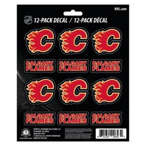 Calgary Flames - Set Of 12 Sticker Sheet - Picture 1 of 1