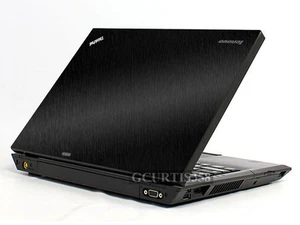 BLACK BRUSHED Vinyl Lid Skin Cover fits IBM Lenovo Thinkpad T400 Laptop - Picture 1 of 1