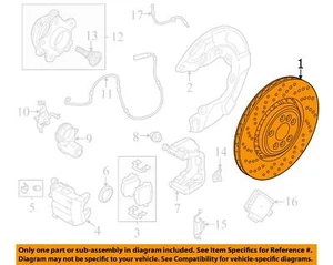 Componentes de freno de suspensión trasera BMW OEM 20-24 X5,X6 - Rotor 34206898493 - Imagen 1 de 2
