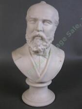 Antique President James A Garfield JW Westmacott Parian Ware Bust Statue Head