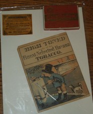Vintage tobacco advertisement & v0ucher plus gum box