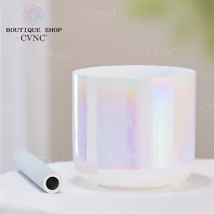 CVNC 432Hz 6" Dream White Alchemy Chakra Crystal Singing Bowl Sound Heal Bath - Picture 1 of 5