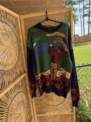 Suéter de golf Hathaway vintage XL tejido a mano Foto 1 de 4