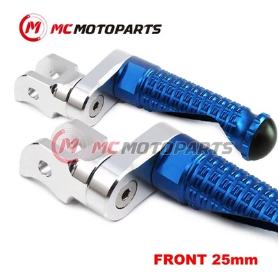 For Yamaha FZR 1000 87-96 95 94 93 92 91 MPRO 25mm Extended BLUE Front Foot Pegs Foto 1 de 4